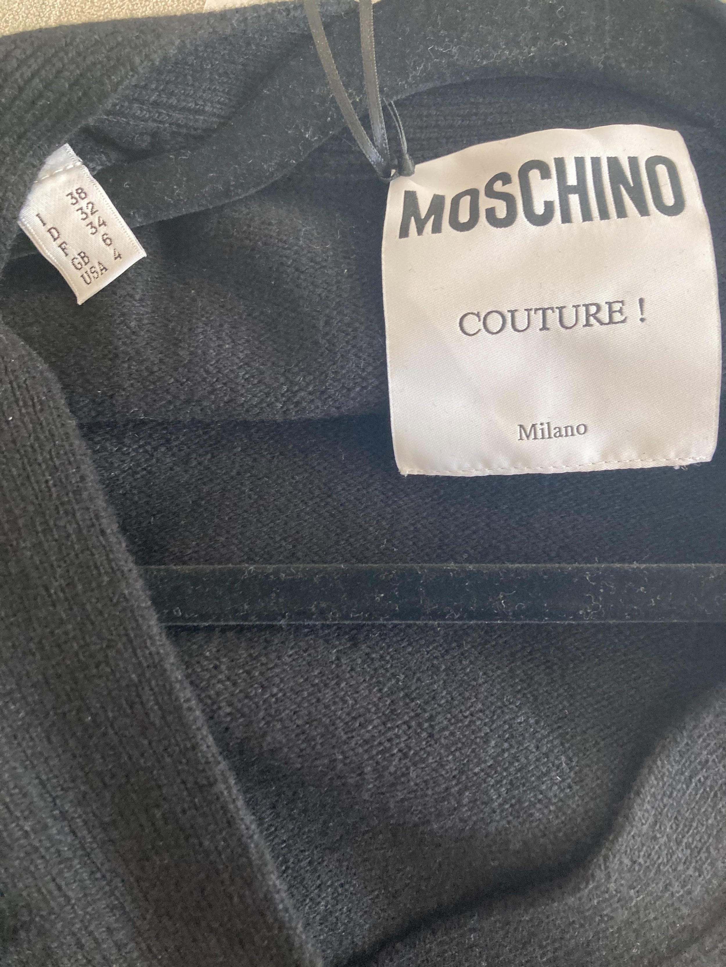 Black Cashmere & Wool Teddy Button Cardigan