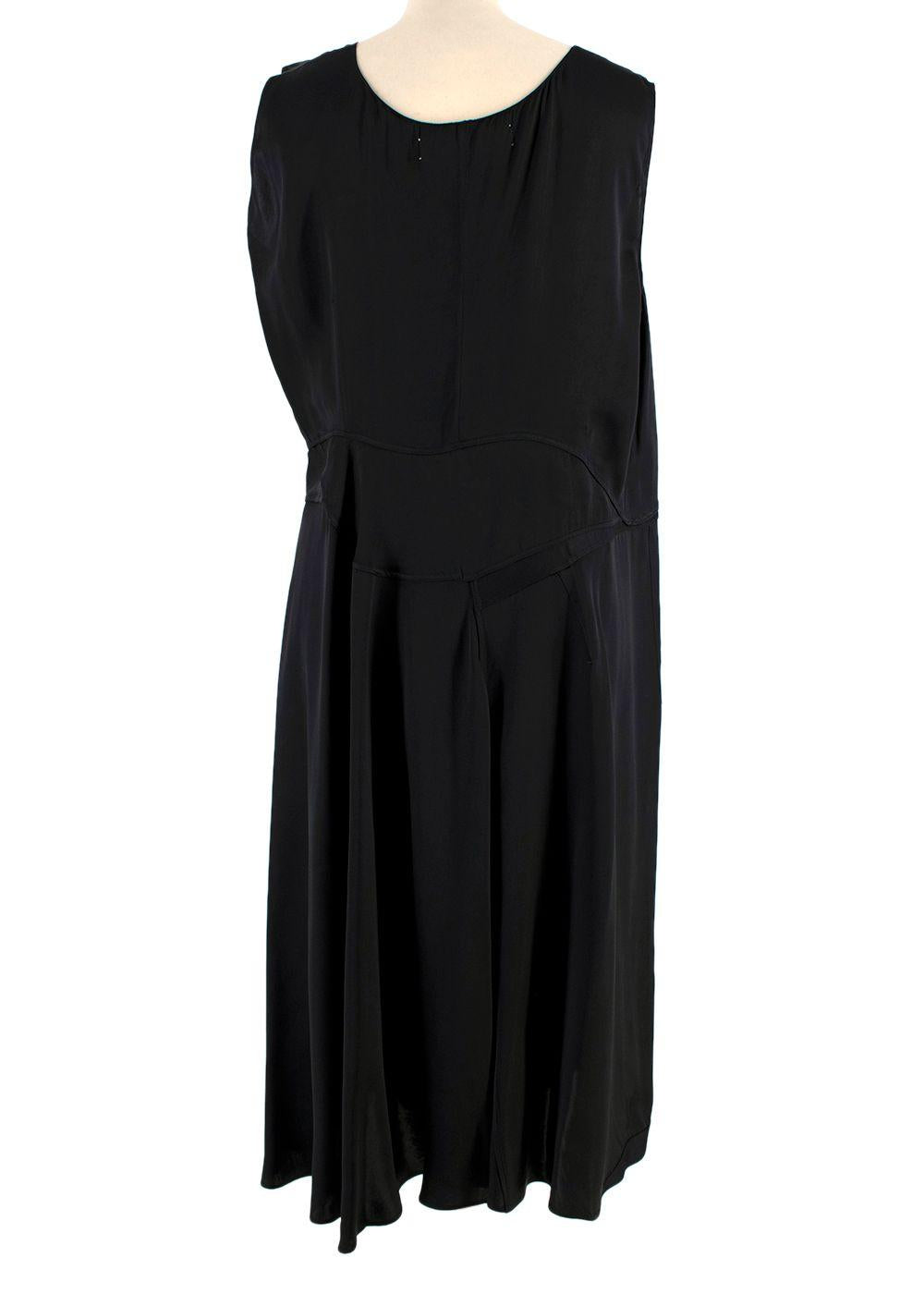 Marni Black Bias Cut Satin Dress