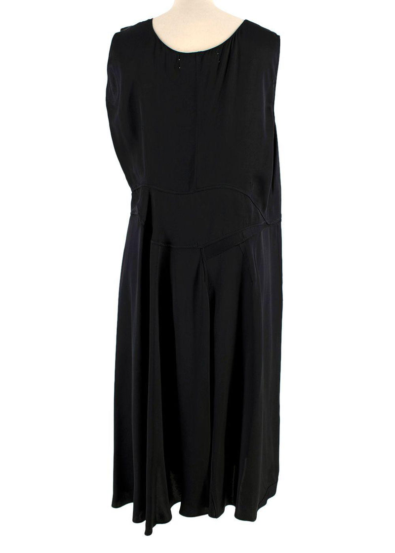 Marni Black Bias Cut Satin Dress