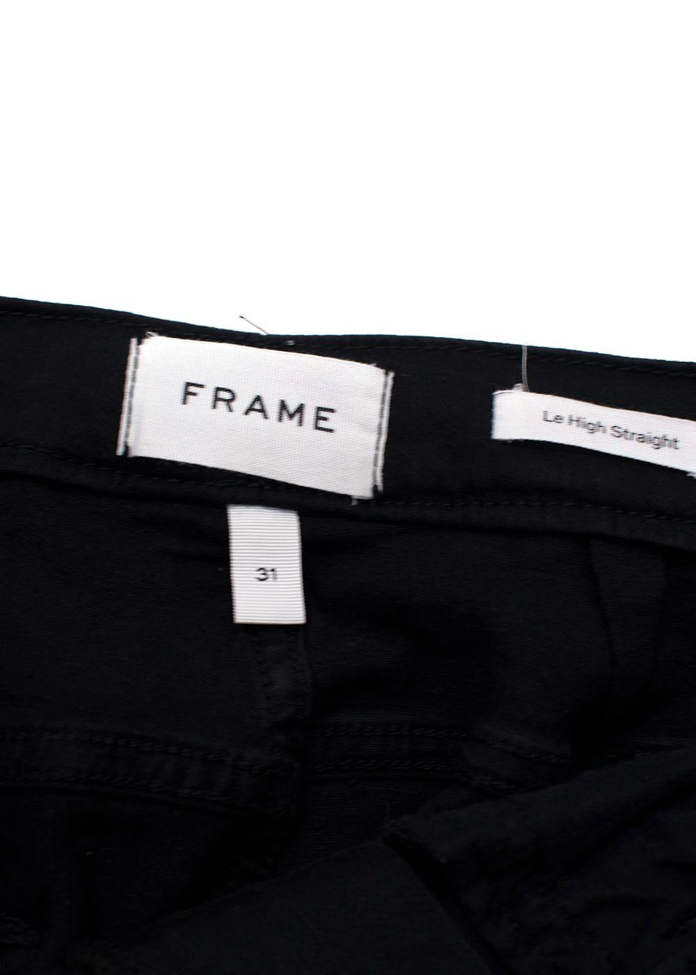 Frame Black Le High Straight Jeans