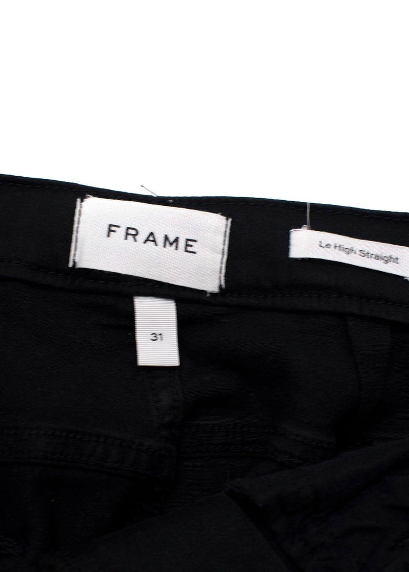Frame Black Le High Straight Jeans
