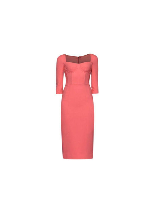 Pink Crepe Bustier Dress