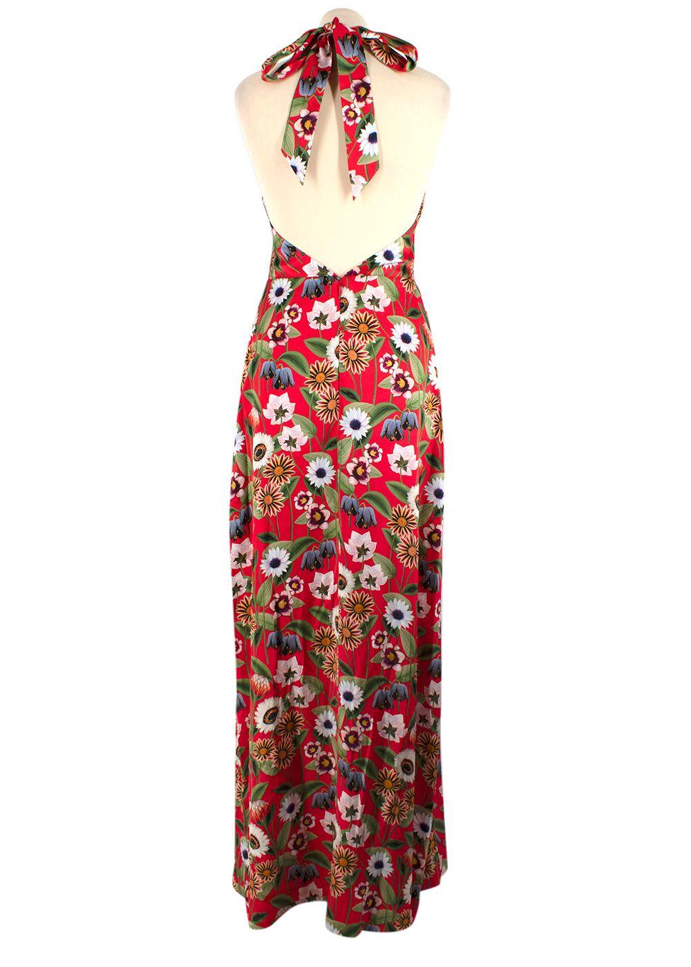 Borgo De Nor Red Silk Mae Maxi Dress