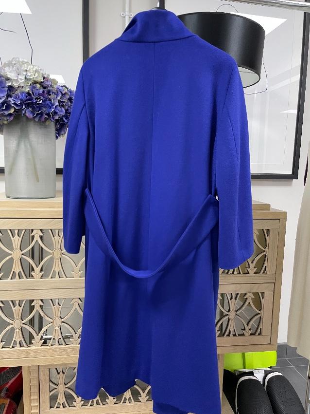 Escada Blue Fine Wool Overcoat