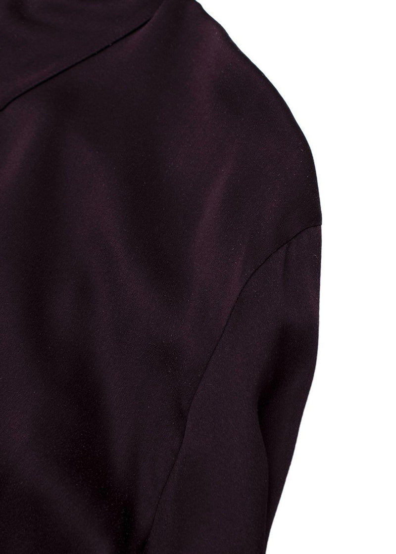Vince Burgundy Silk Blouse