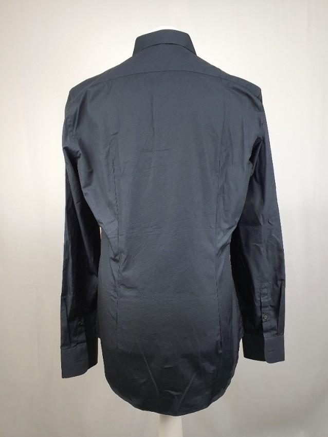 Prada Black Cotton Poplin Mens Shirt