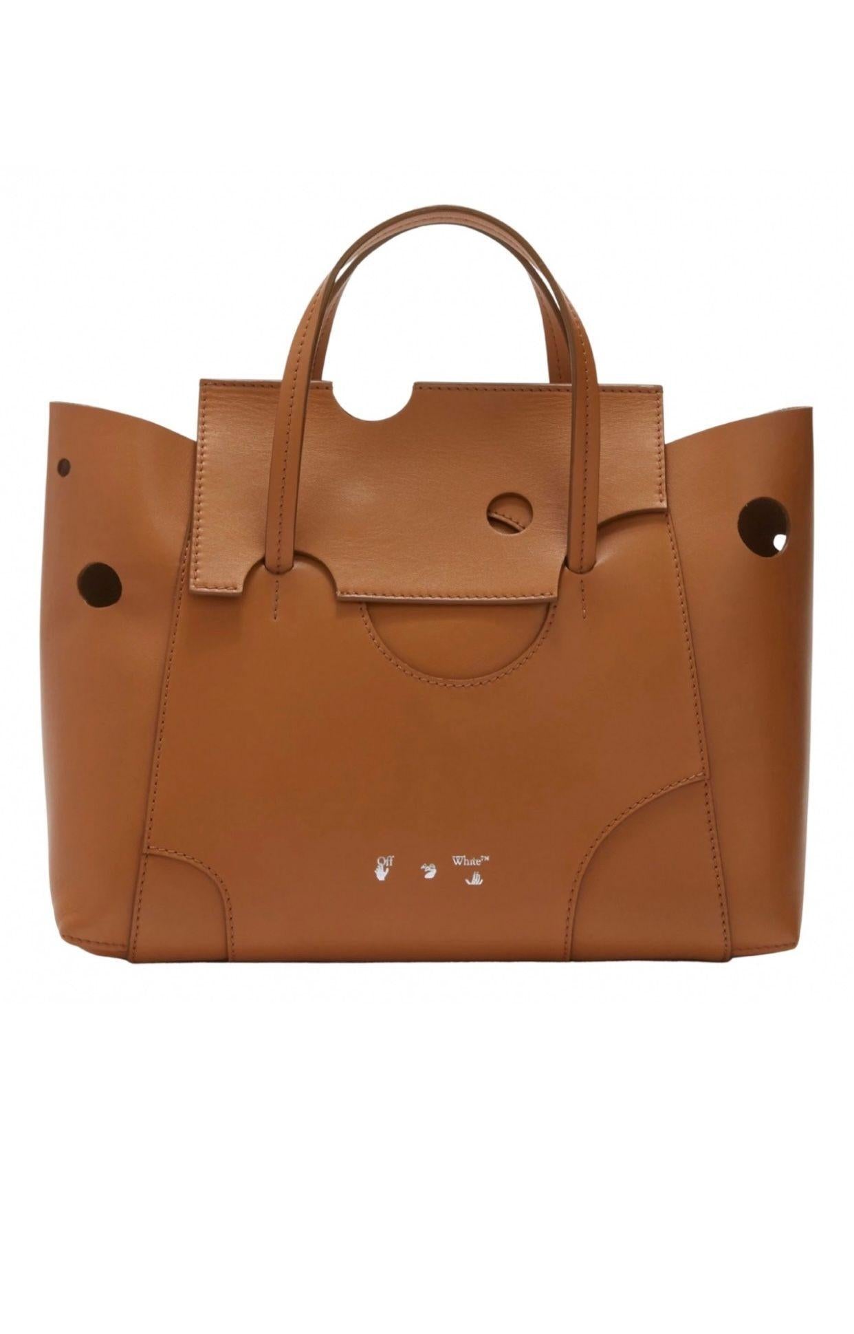 Brown Leather Burrow 32 Tote Bag