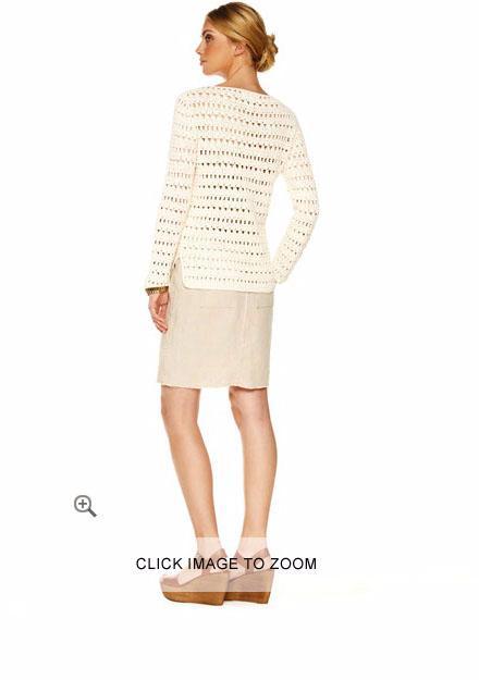 Michael Michael Kors Cream Crochet Tunic