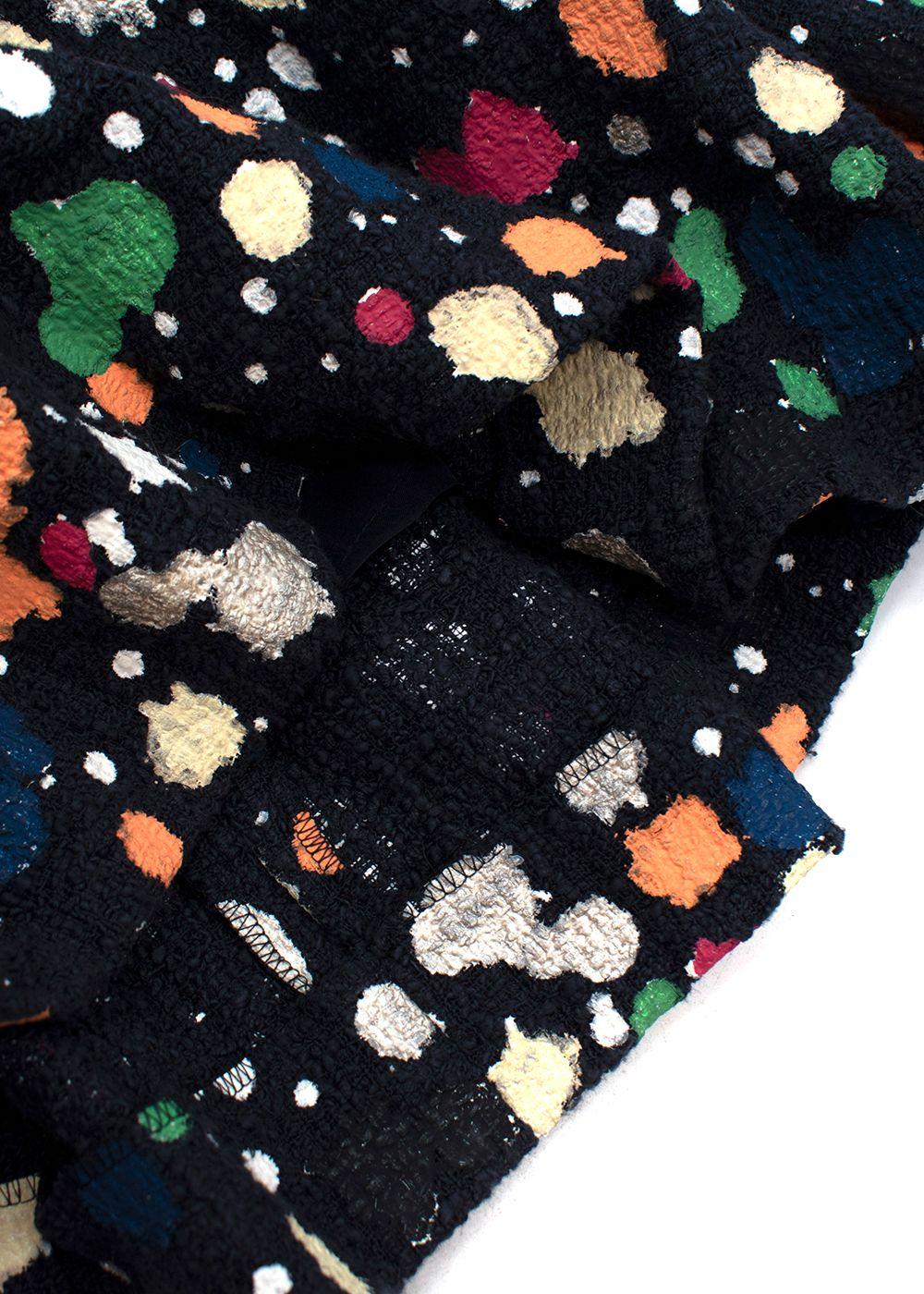 Chanel Cotton Tweed Hand Painted Multicoloured Skirt