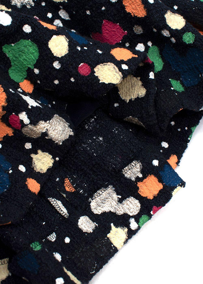 Chanel Cotton Tweed Hand Painted Multicoloured Skirt