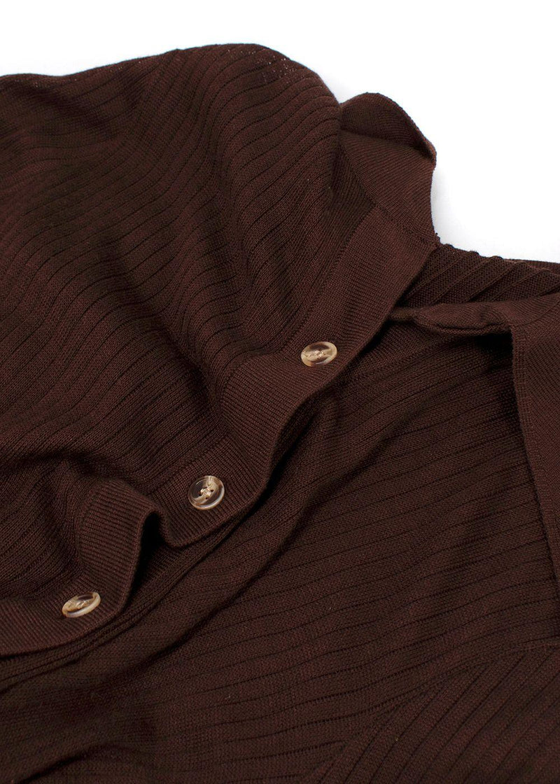 Dodo Bar Or Chocolate Brown Paya Ribbed Silk Shirt