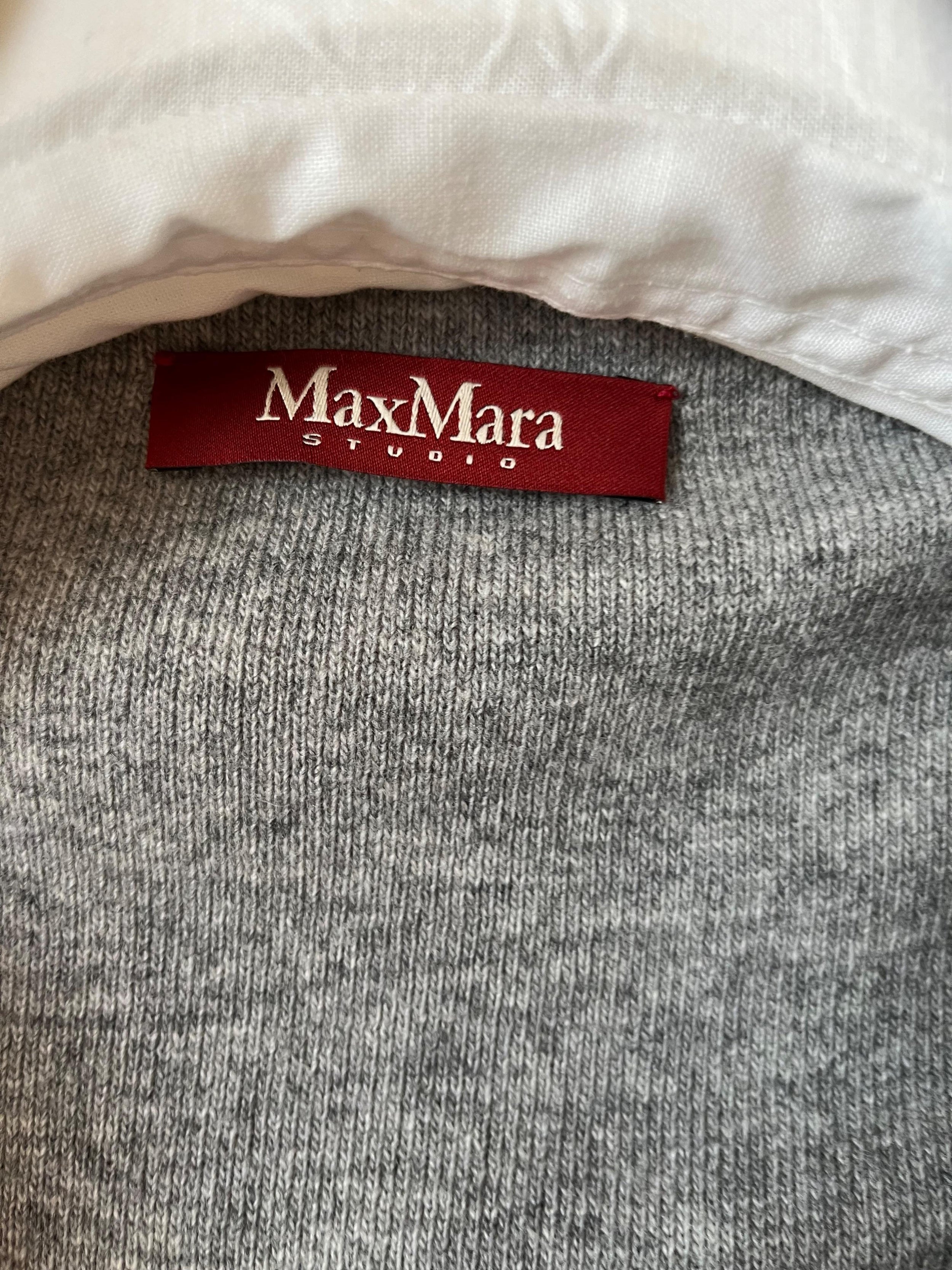 Max Mara Beige and Grey Wool Coat