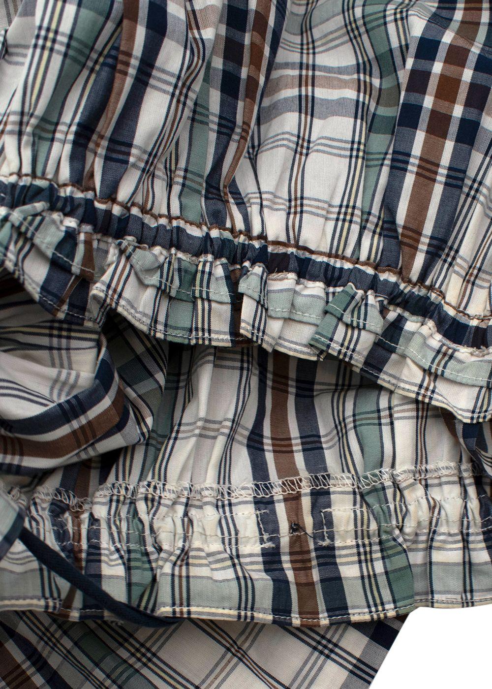 Bonpoint Kids Plaid Drawstring Dress
