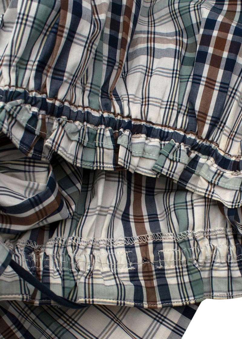 Bonpoint Kids Plaid Drawstring Dress