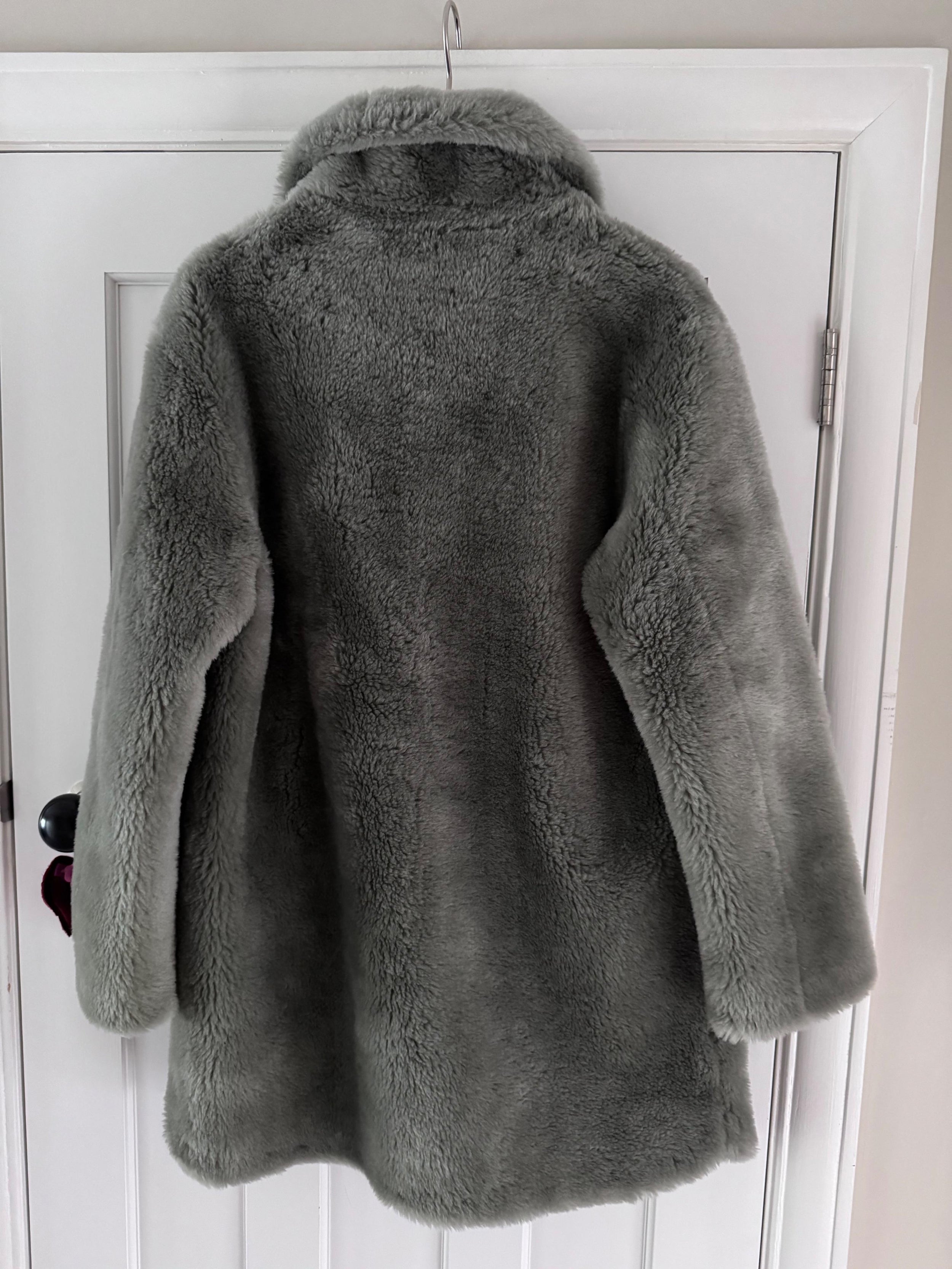 Yves Salomon Meteo Wool CoatGrey/Green