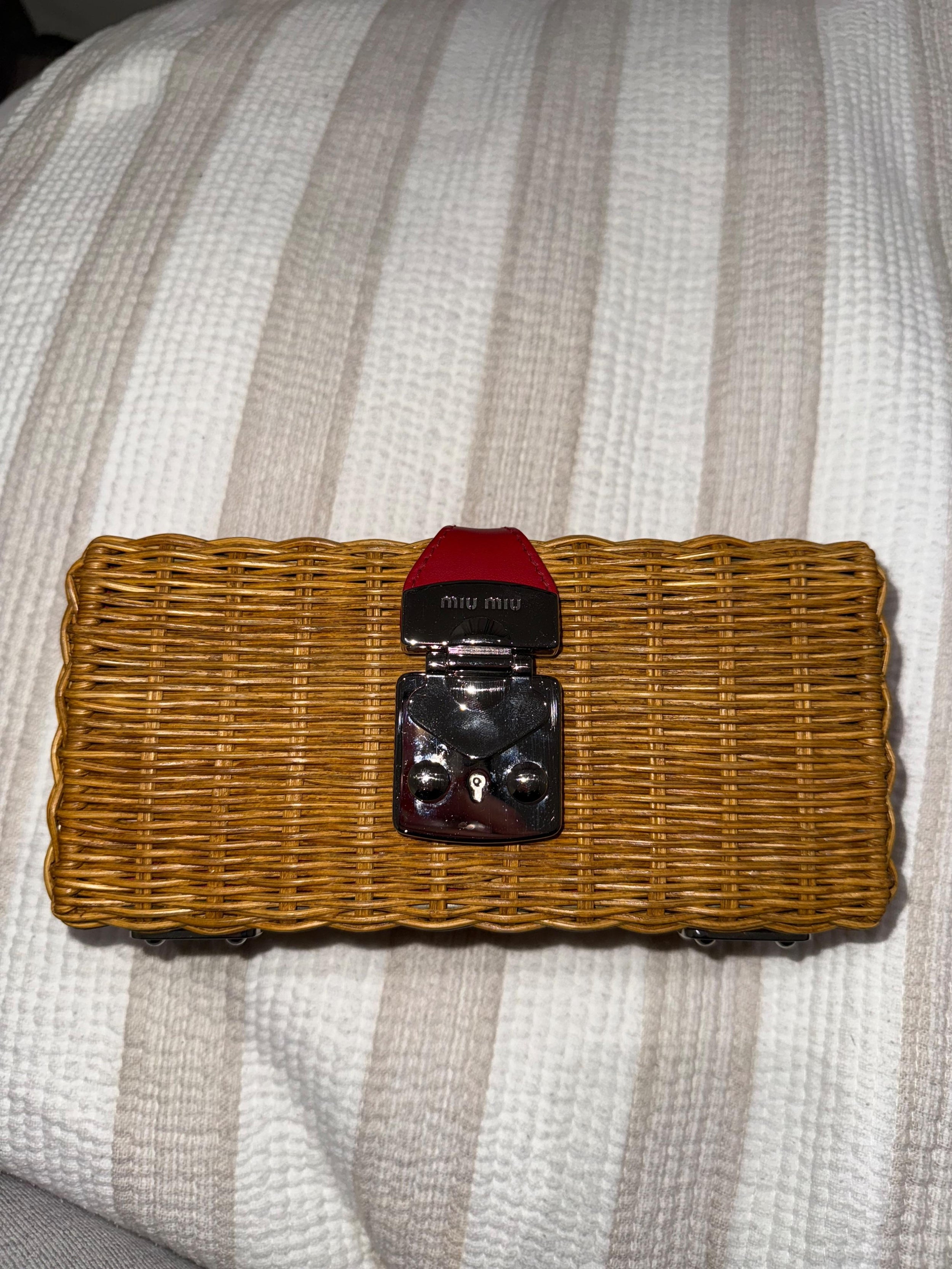 Miu Miu Raffia Clutch - NO STRAP