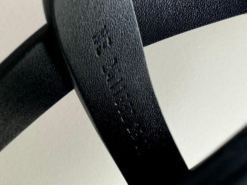 Hermes Black Leather Ines Sandals