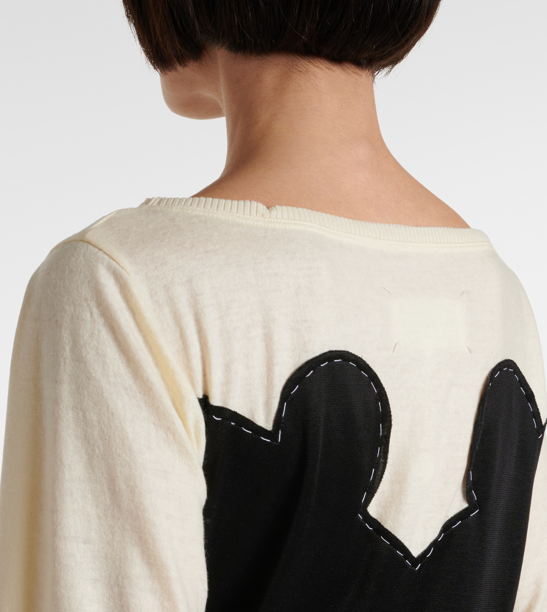 Maison Margiela Spliced Gathered Jersey Midi Dress