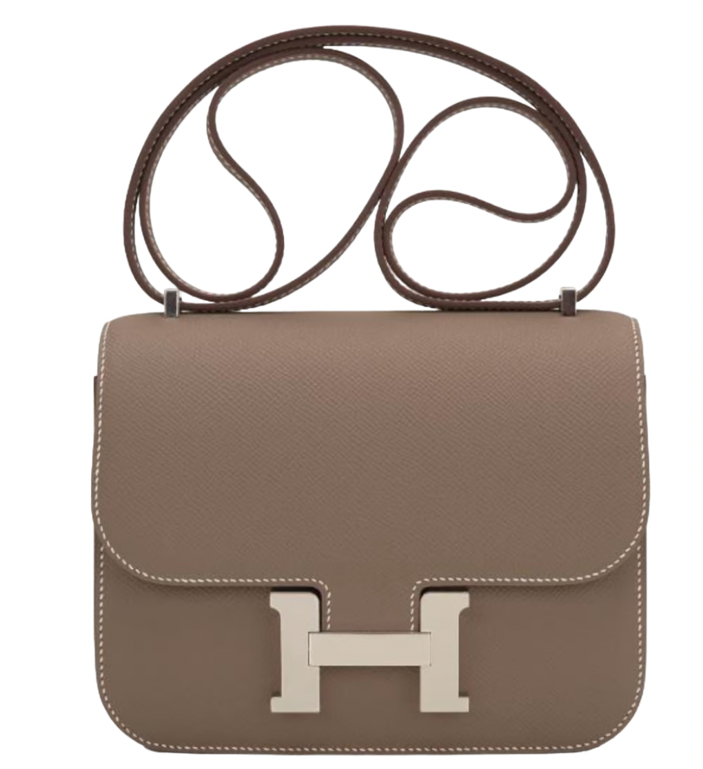 Etoupe Epsom Constance 18 cm with Palladium Hardware