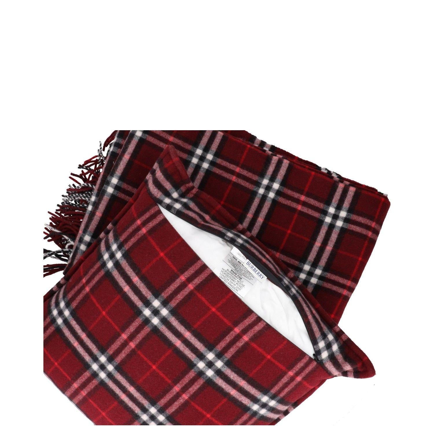 Burberry Check Cashmere Cushion and Blanket
