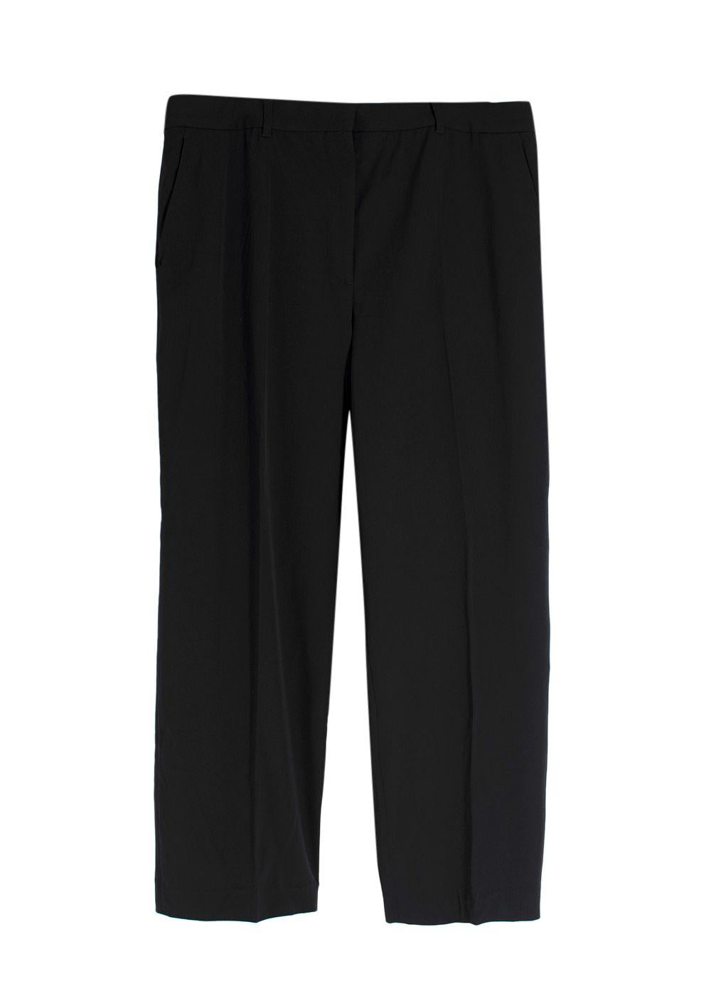 Stella McCartney Black Straight-Leg Mid-Rise Stretch-Wool Trousers