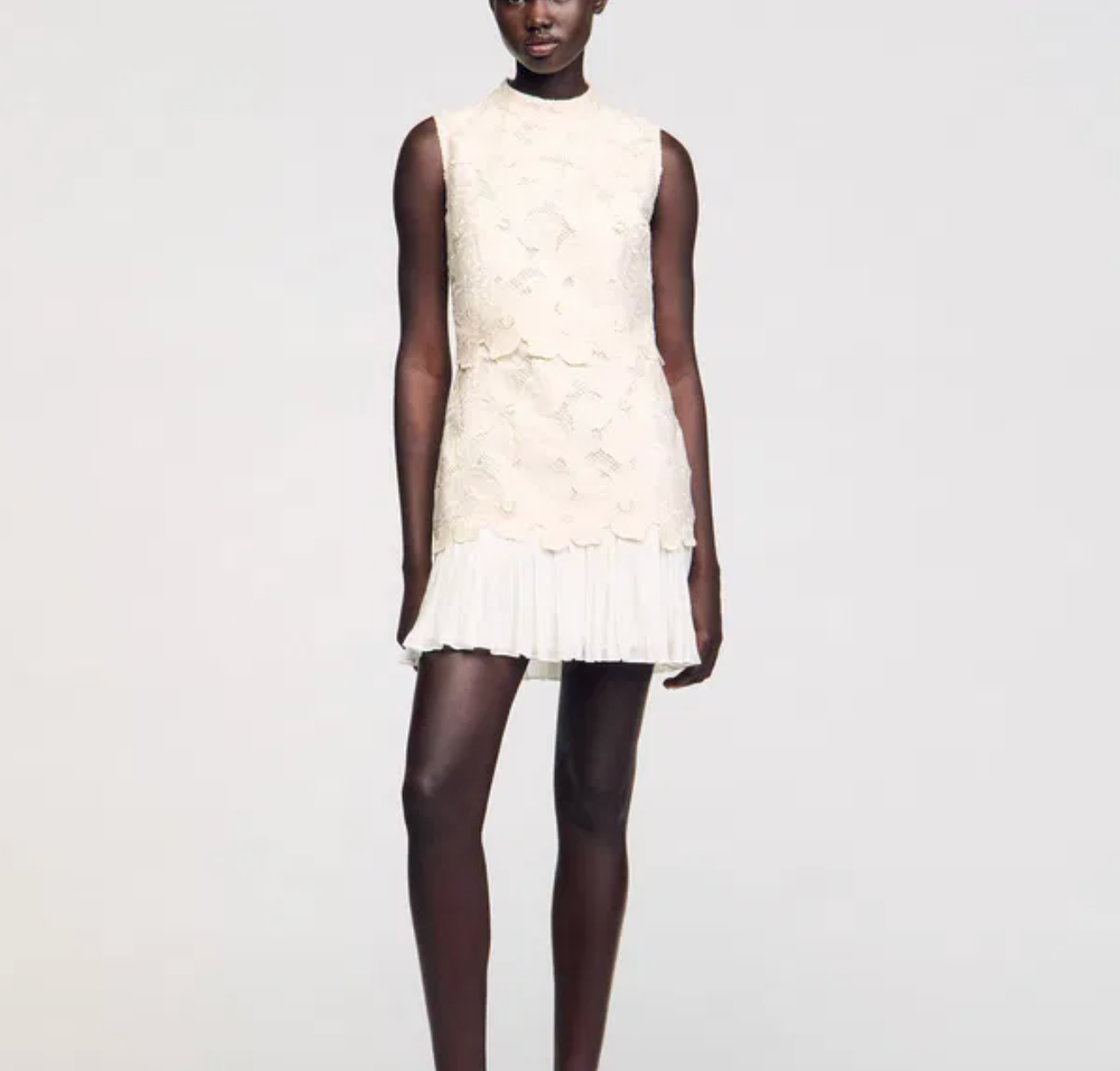 Sandro Guipure Lace Mini Dress