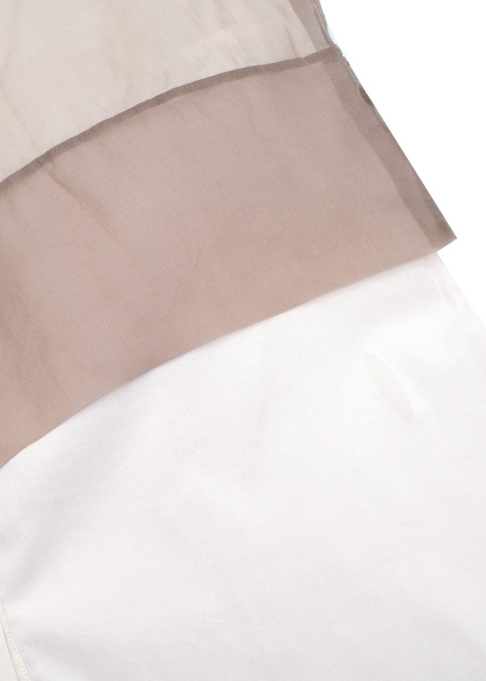 Mesh Panelled Cotton Shirt