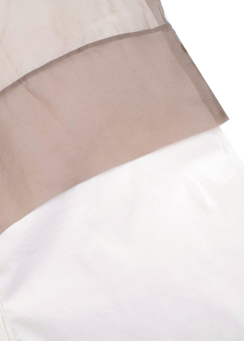 Mesh Panelled Cotton Shirt