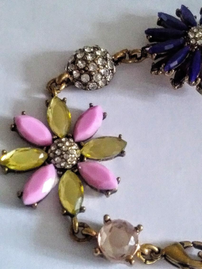 Bespoke Floral Crystal Bracelet
