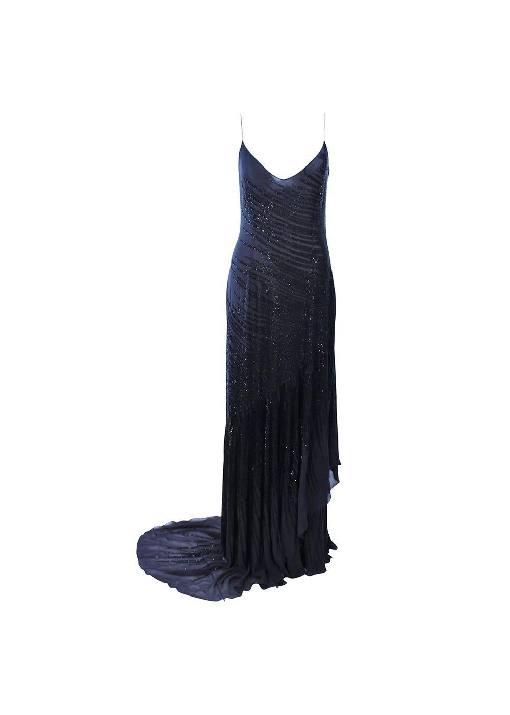 Vintage Silk Beaded Gown