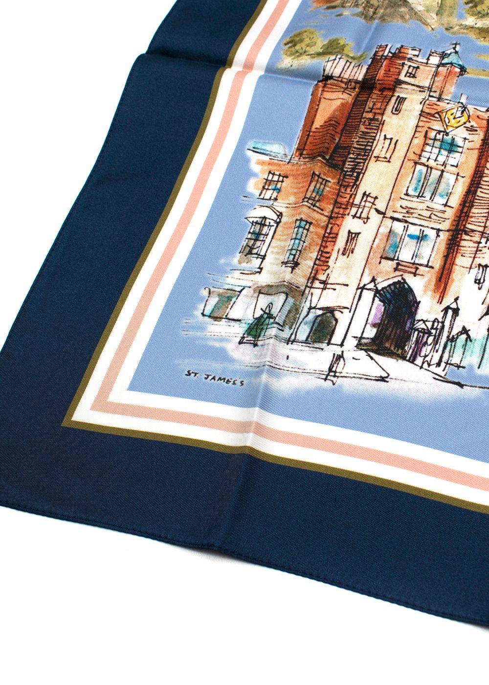 Building Printed Silk Pocket Square