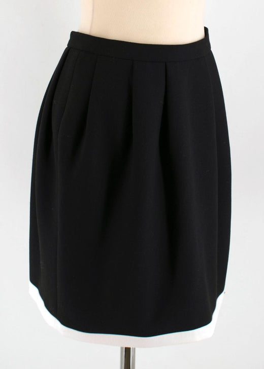 Raoul Black Knee Length Trapeze Skirt
