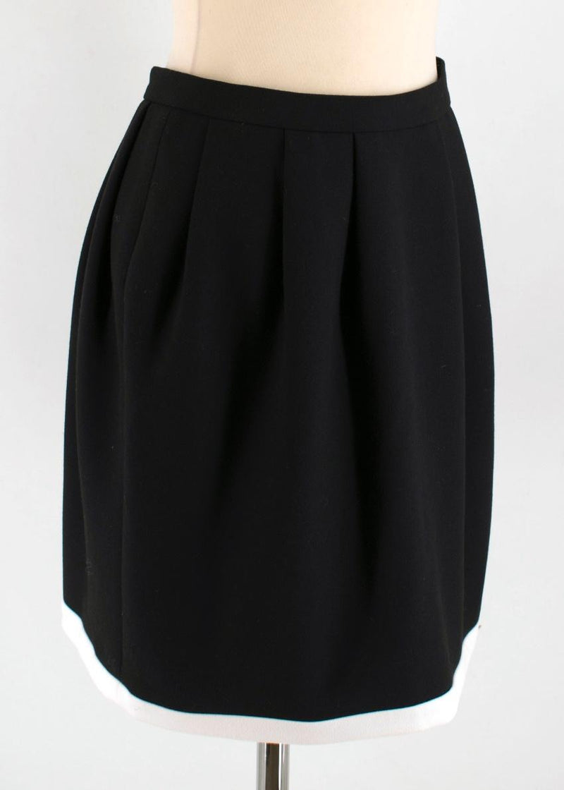 Raoul Black Knee Length Trapeze Skirt