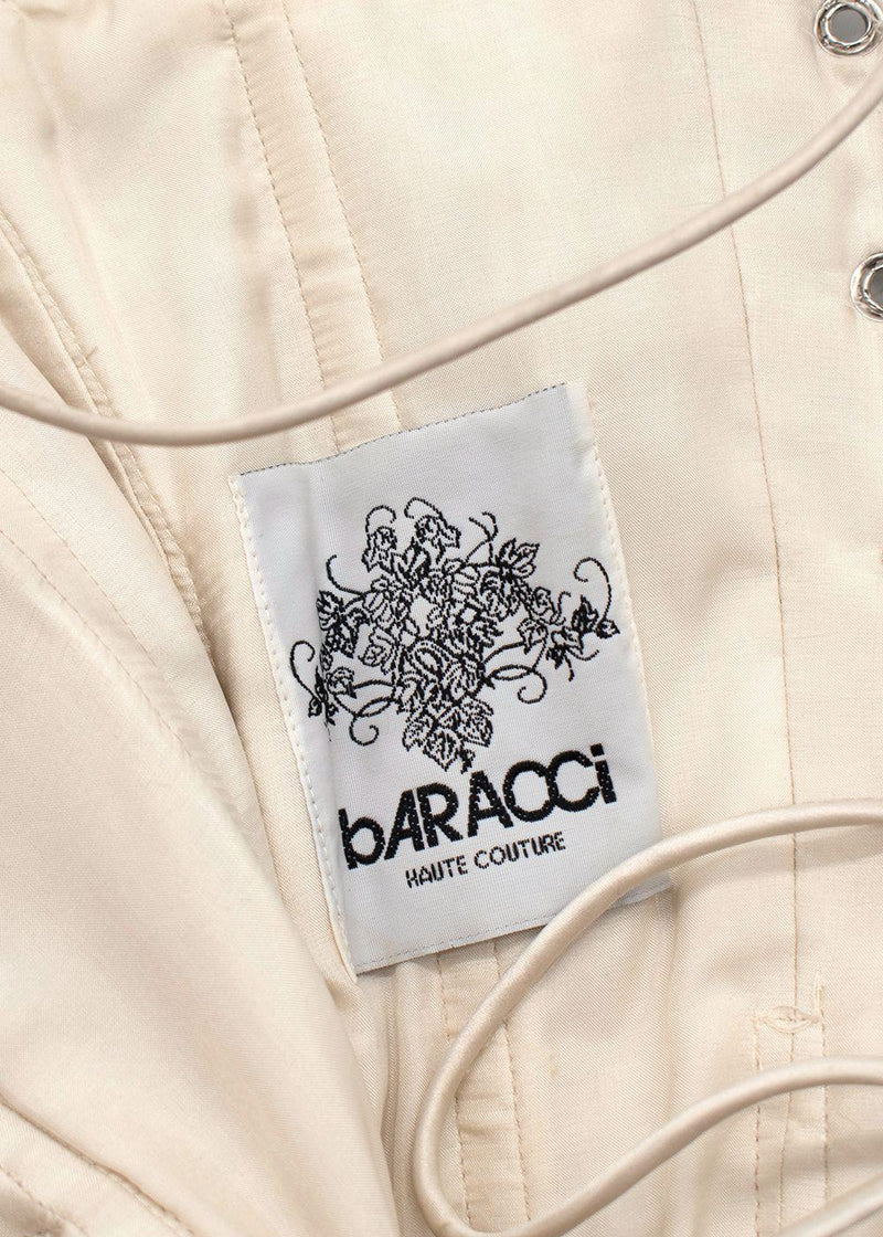 Baracci Ivory Sequin Embellished Gown