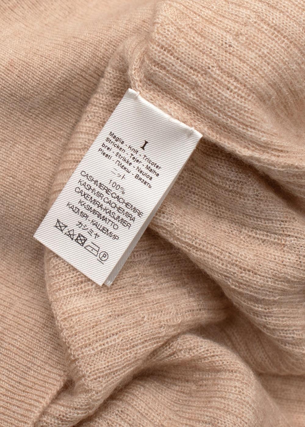 Forte Forte Beige Ribbed Cashmere Top