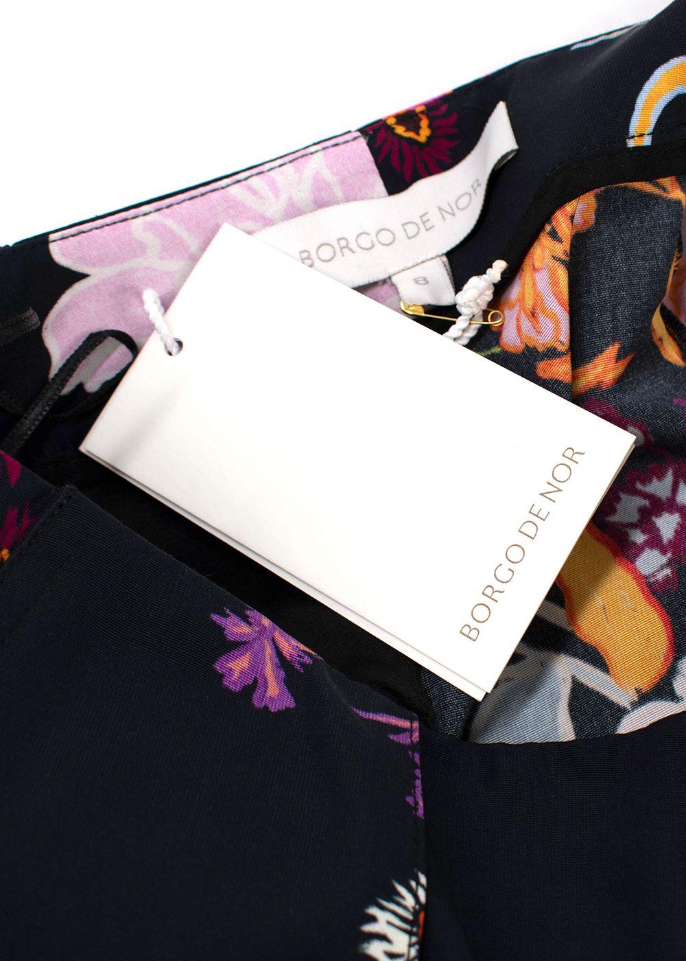 Borgo De Nor Morgan Taffeta Jardin Black Trousers