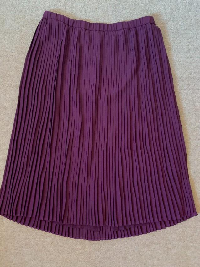 Eileen Fisher Pleated Recycled Poly Raisonette Skirt