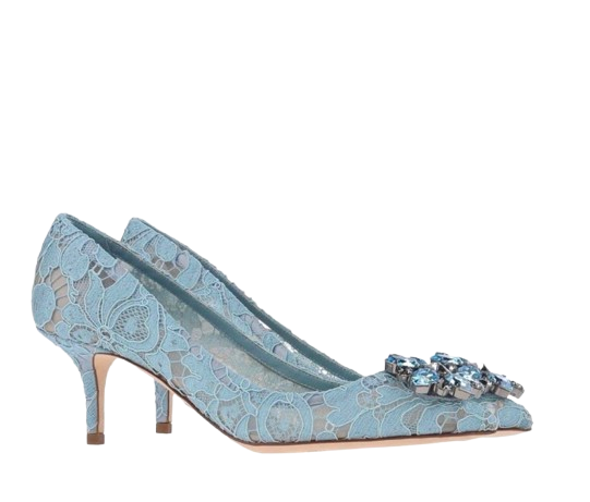 Dolce & Gabbana TBlue aprmina Lace crystals shoes