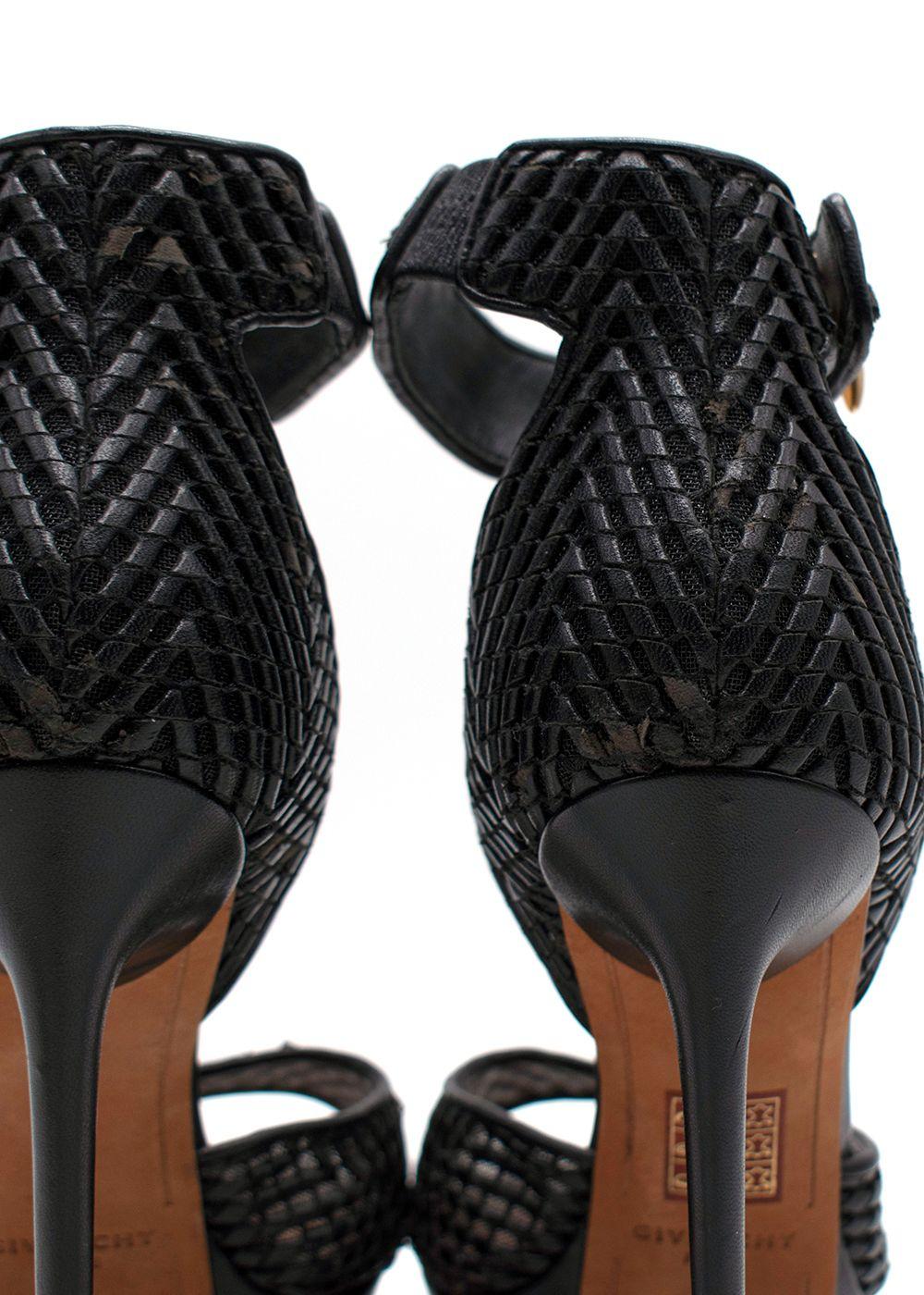 Givenchy Black Signature Claw Platform Sandals