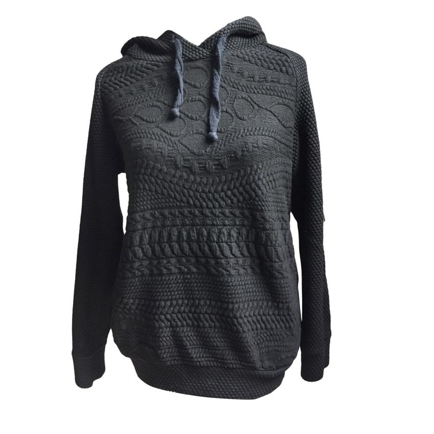 Maje Textured Cotton Hoodie