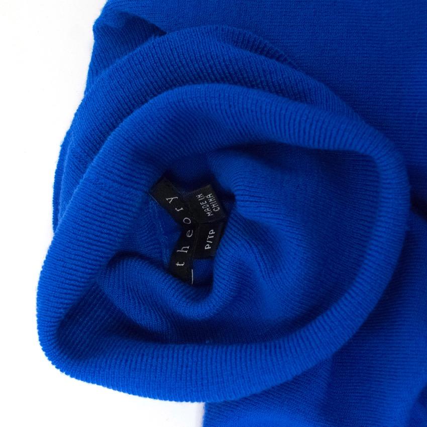 Theory Electric Blue Cap Sleeve Sweater