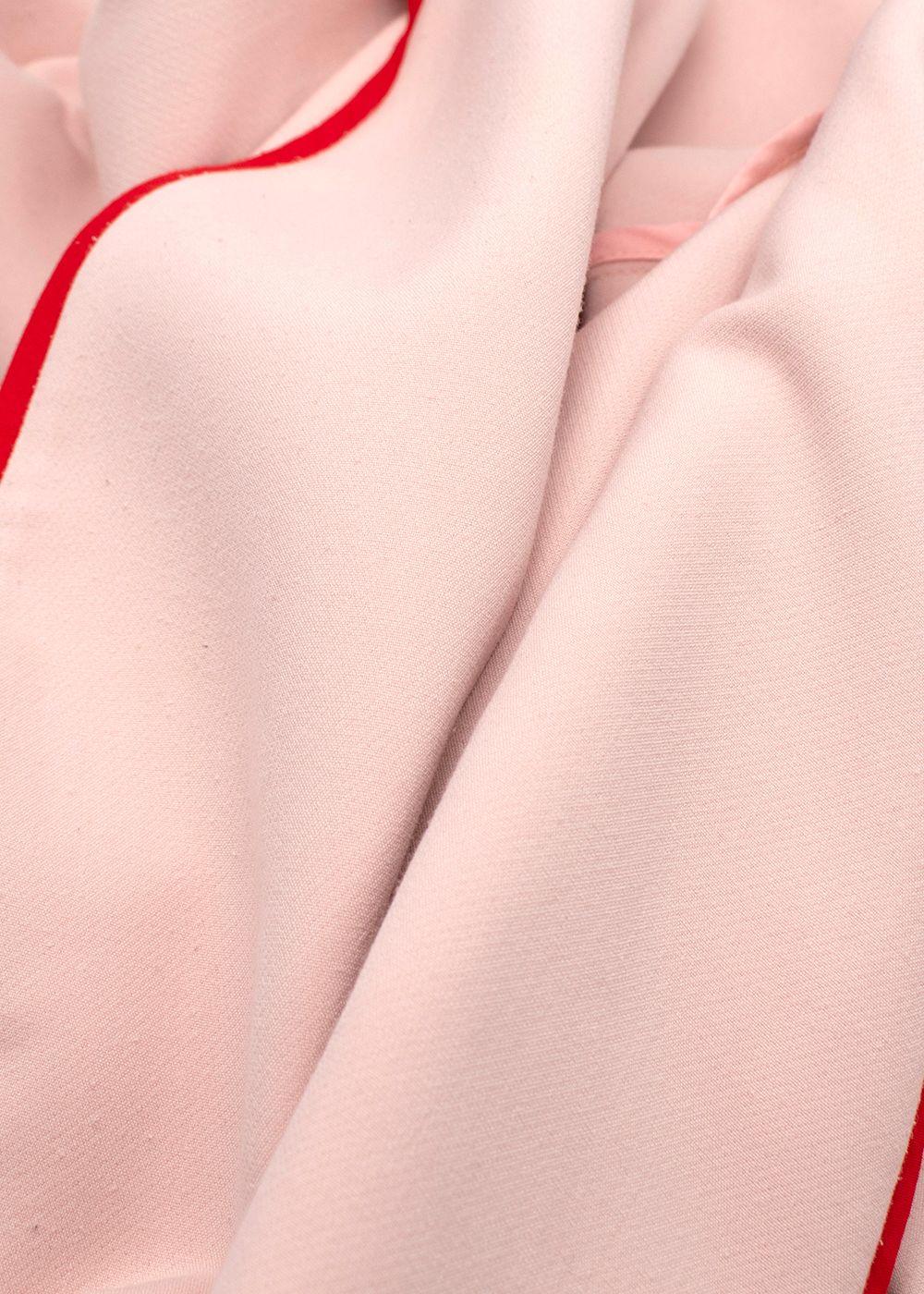Sleeper Pink and Red Trim Belted Stretch Robe