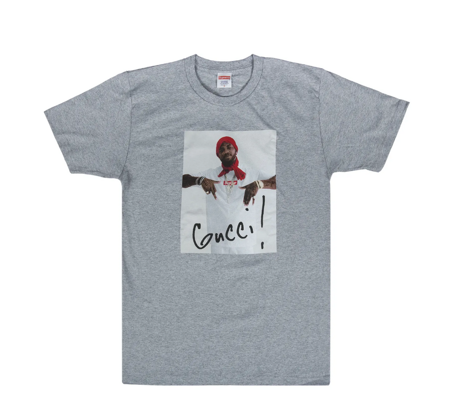 Supreme Grey 'Gucci Mane' Short Sleeve T-Shirt
