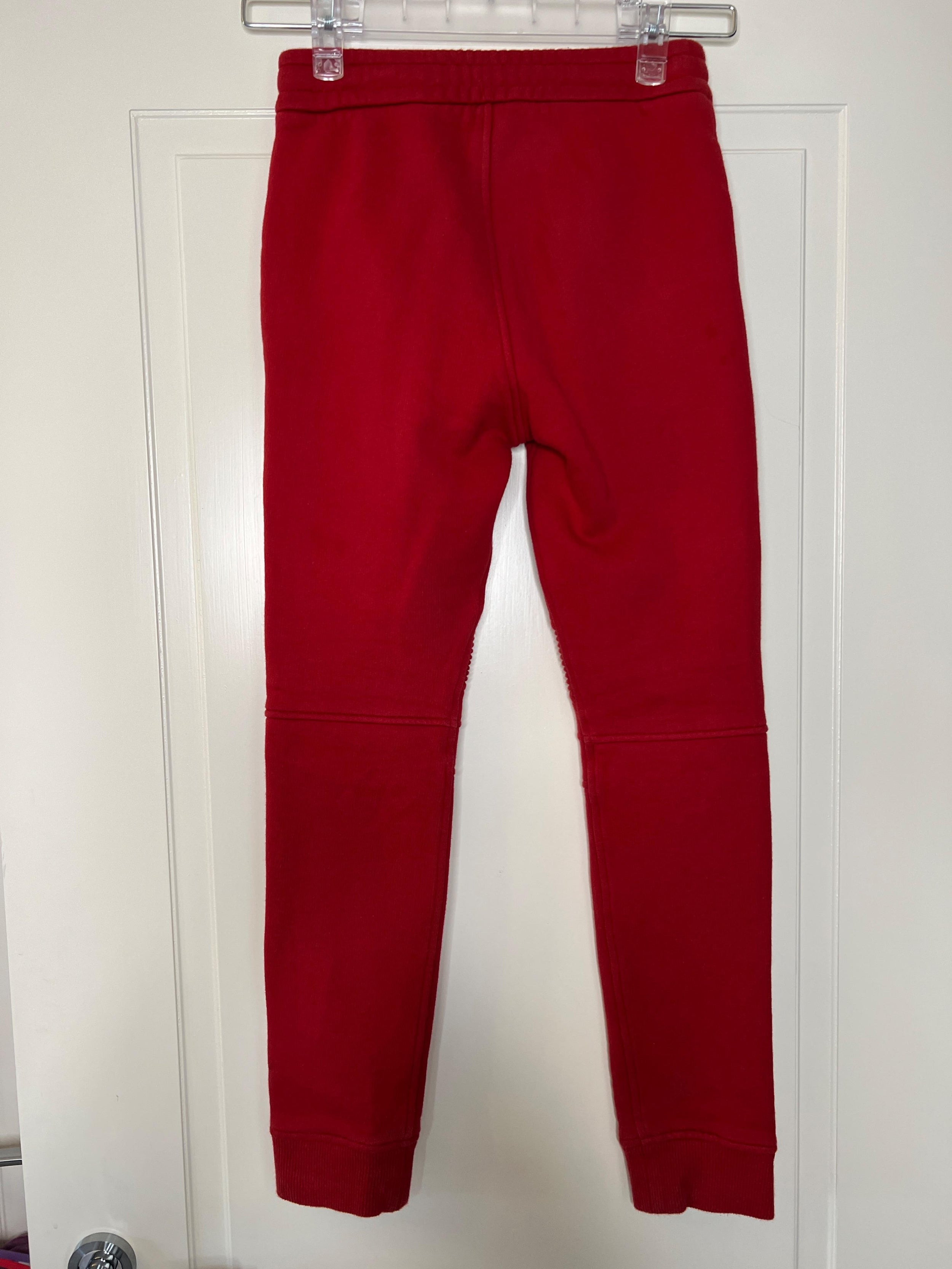 Red Cotton Jogger Trousers