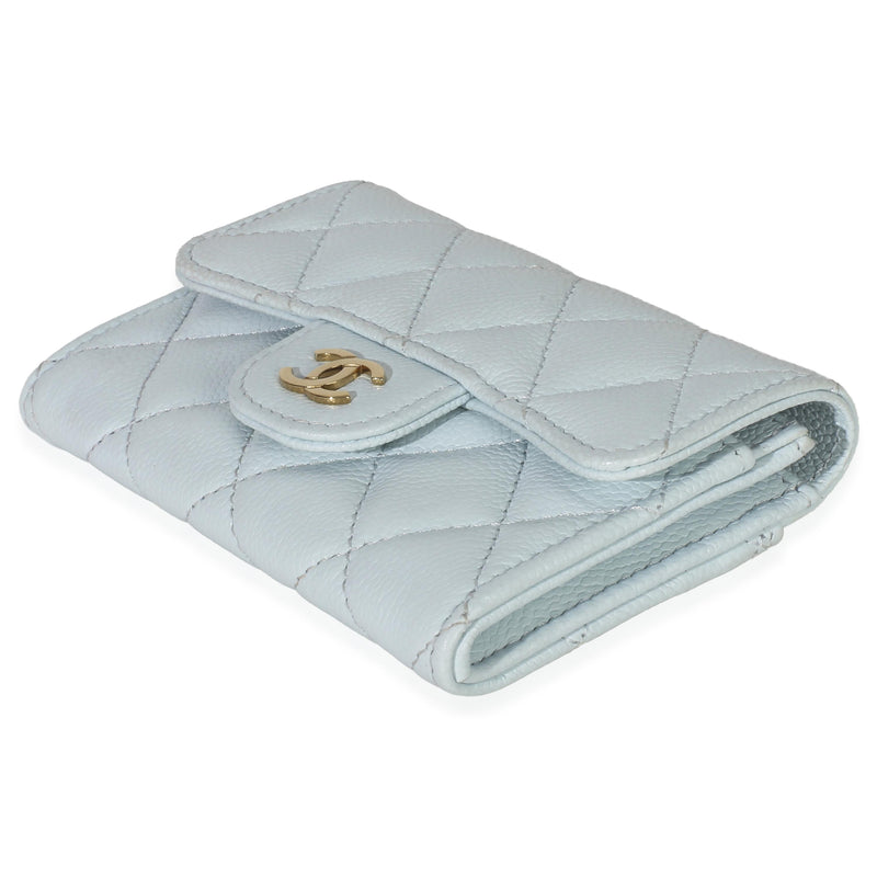 Chanel  Quilted Caviar Flap Card Holder