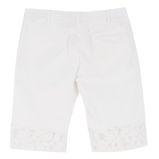 No.21 White Capri Shorts with Lace Detailing