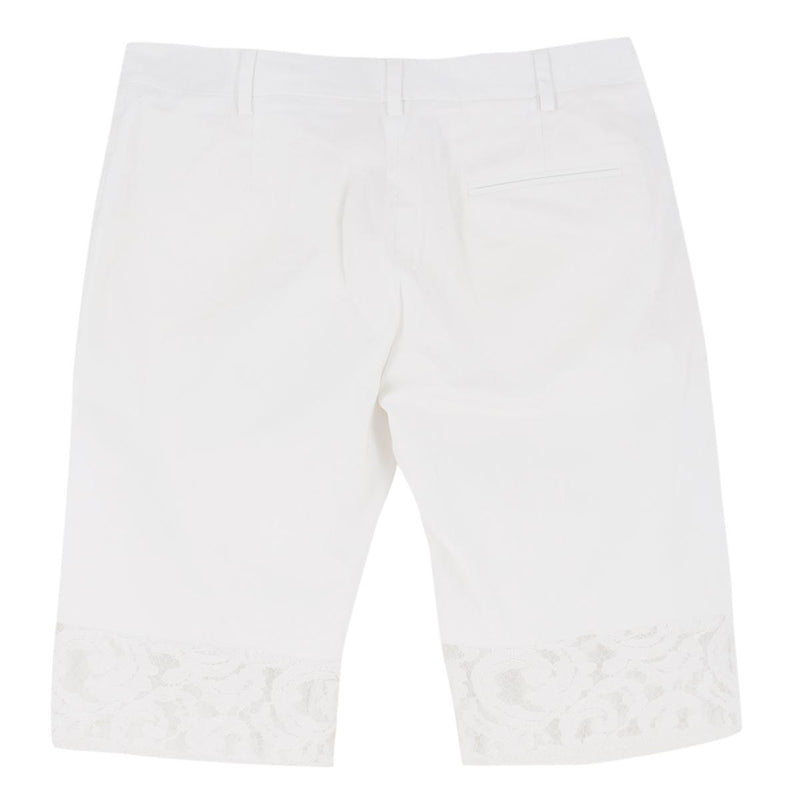 No.21 White Capri Shorts with Lace Detailing