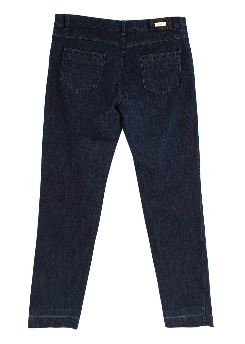 indigo-wash denim classic-fit jeans