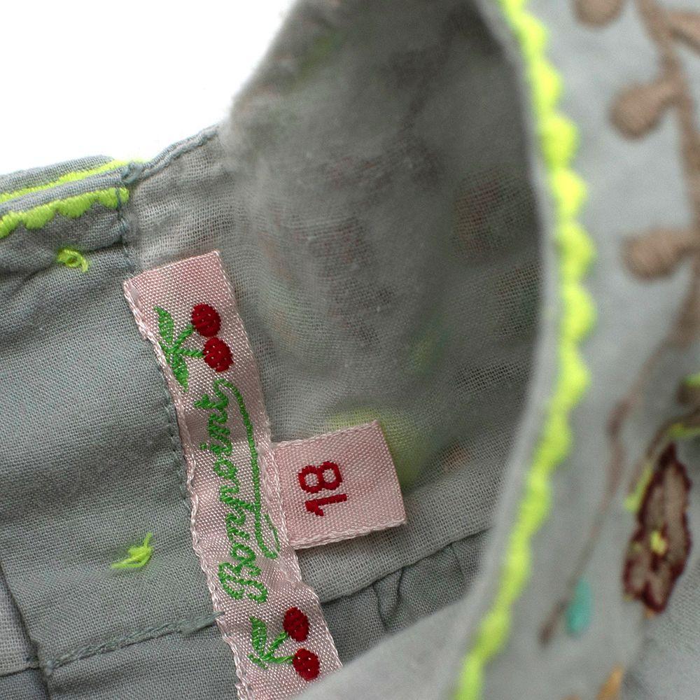 Sea Blue Embroidered Kids 18M Top