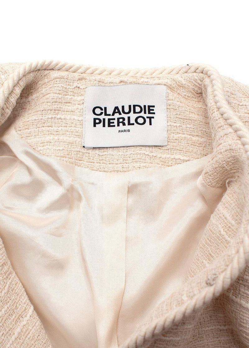 Claudie Pierlot Cream Tweed Jacket